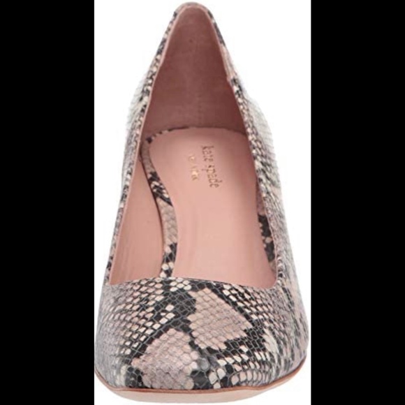 Kate Spade Kylah Pale Vellum Leather Snake Pumps - Picture 6 of 15